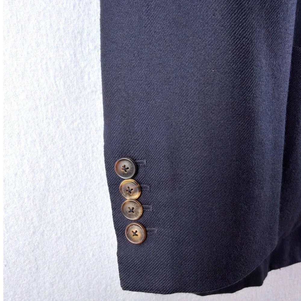 Loro Piana Voyager Jacket Mens 52 Navy Blue 100% Cashmere Blazer Made in Italy